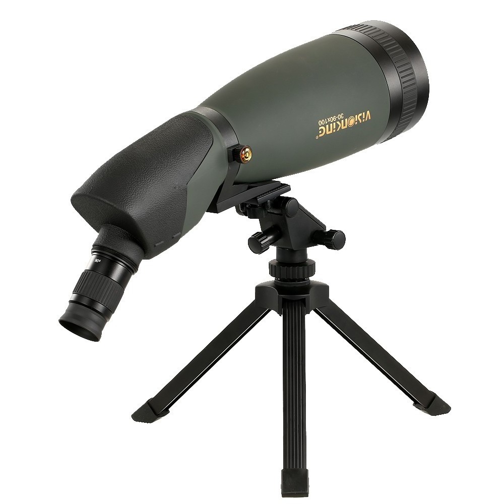 Visionking 30-90x100 Angled Spotting Scope BaK4 Waterproof Fogproof Height Adjustable Portable Travel Scope Monocular Telescope