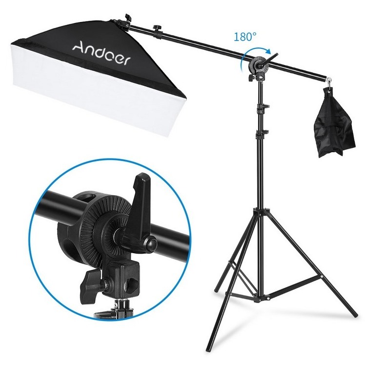 Professional Studio Photography Softbox Light Kit Including 50*70cm Softboxes/ Photography Umbrella/ 40W Light Bulbs/ 2M