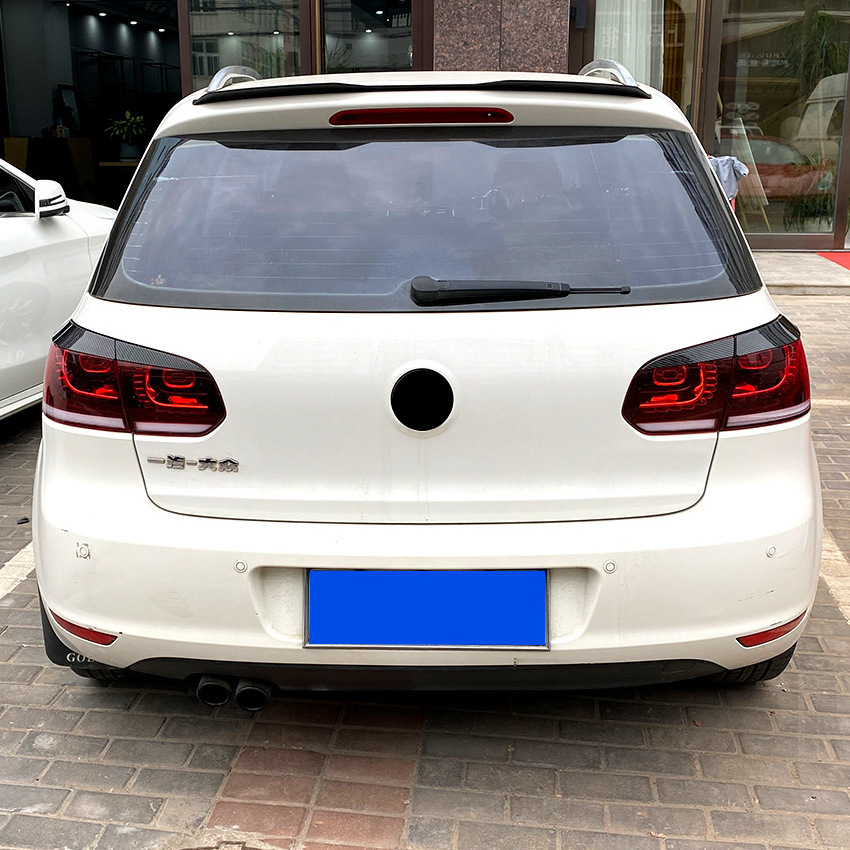 Car Rear Headlight Eyebrows Eyelid Lids Lamp Cover Sticker Body Kits Trim For VW Golf 6 Standard MK6 GTI R 2008-2013