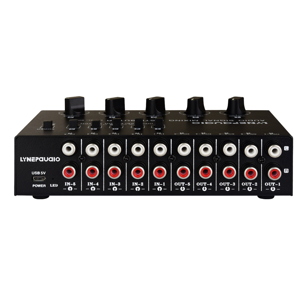 5 In 5 Out Audio Frequency Signal Select Sound Mixing Distribute Device/Input Independent Switch/ RCA Interface