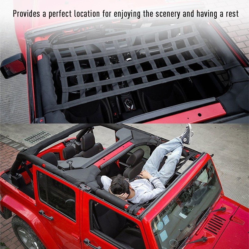 Car Roof Top Soft Cover Rest Bed Hammock for Jeep Wrangler JK 07-18