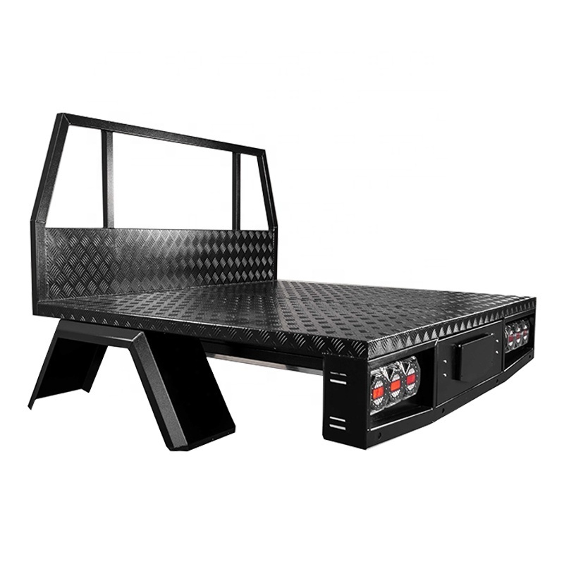 4x4 Aluminum Dual Cab custom ute tray with side box and mud arch guard for hilux pickup