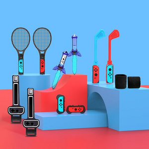 for Nintendo Switch joycons enhanced Family Game Sports Accessories Bundle 12-in-1 with Golf Clubs Tennis Rackets Sword