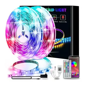 Guangdong Wholesale 100ft 30m 12v 5050 Multi-color Rgb Led Strip Light 44keys Remote Control  Led Ribbon