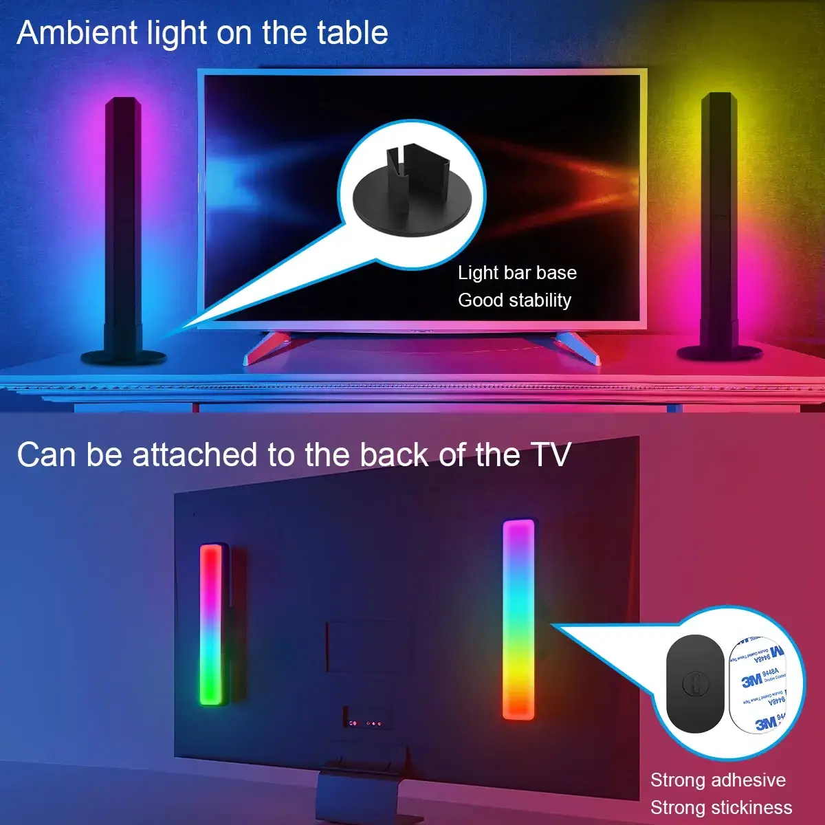 Acrylic Optic Fiber Lights Led Rgb Ambient Lighting Gamer Computer Table Lamp Rgb Tv Back Light Rgb Desktop Atmosphere Desk Lamp