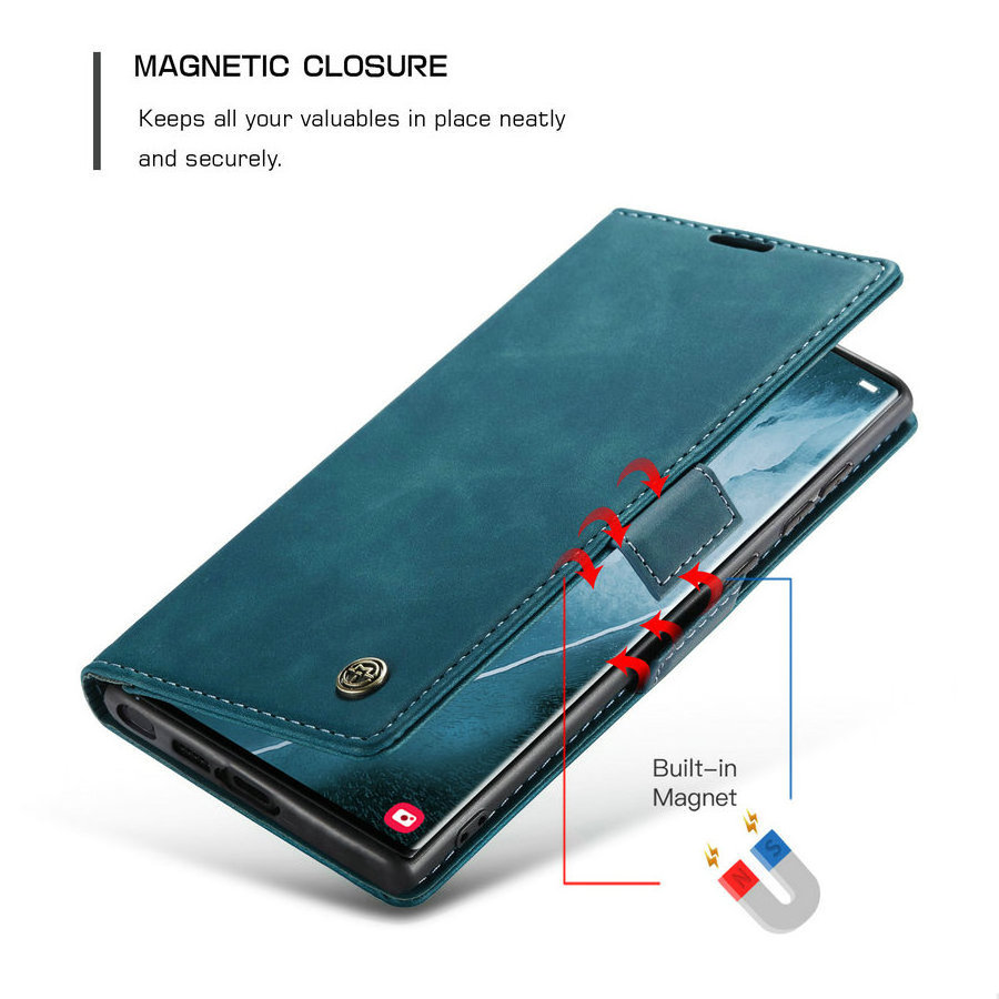 CaseMe Flip Wallet Leather Case For Samsung Galaxy S22 S21 S20 FE Lite S10 E S9 S8 S7 Edge Note 8 9 10 20 Ultra Plus Phone Cover