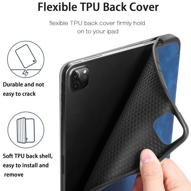 CaseMe for iPad Pro New Arrival Fold Design Kickstand Flip Wallet Cards Cover for iPad Air Mini 4 3 2 Smart Auto Wake Sleep Case