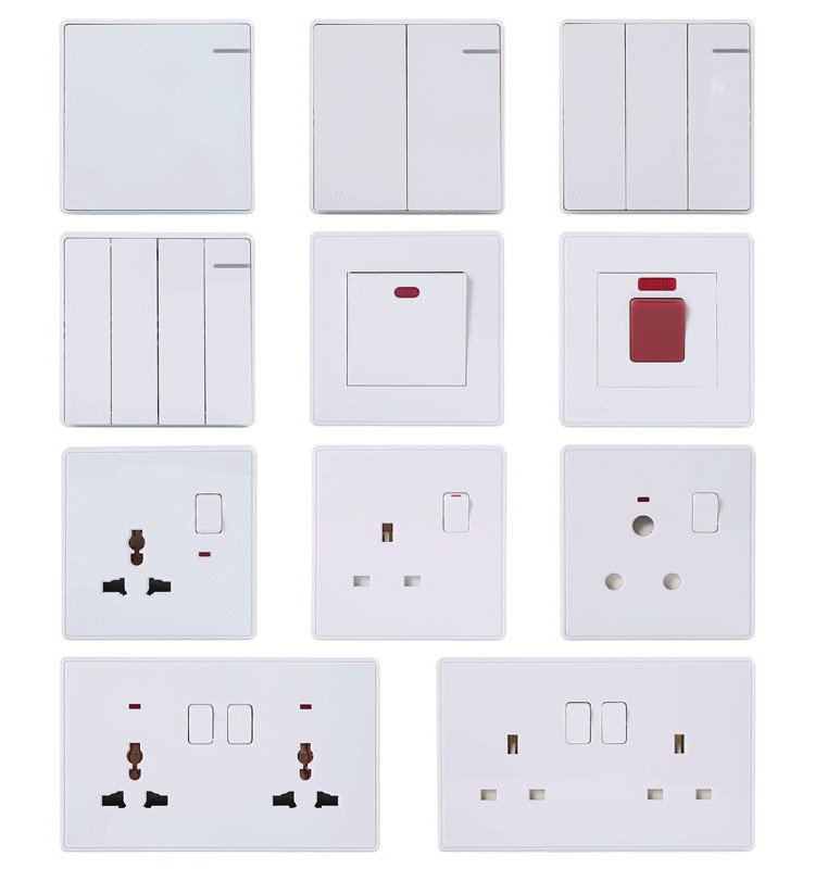 A10 220~240V 16A wall light switch socket electrical wall switches1 Gang 1 Way tuya zigbee wall switch wifi