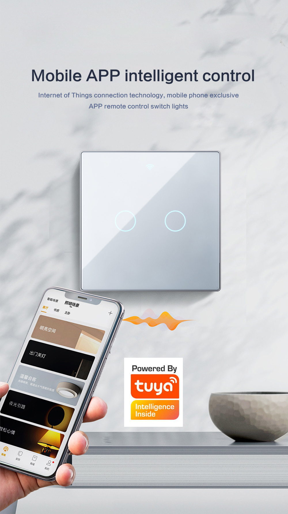 US EU Smart Wifi Wall Touch Switch 1/2/3 Gang Glass Panel light Switch Interruptor inteligente smart switch