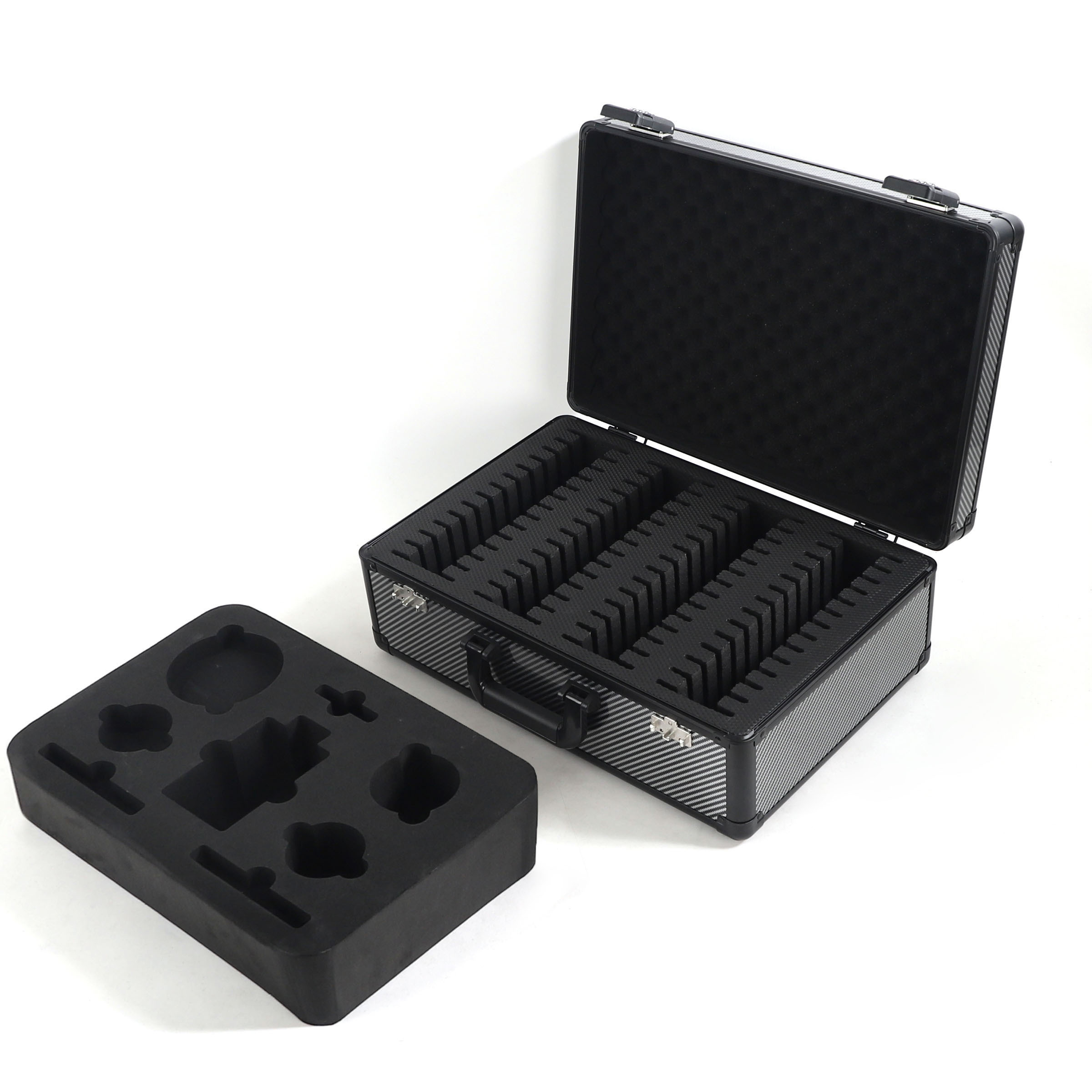 Custom Professional Alloy Tool Boxes Small Flight Aluminum Instrument Carrying Case with Foam