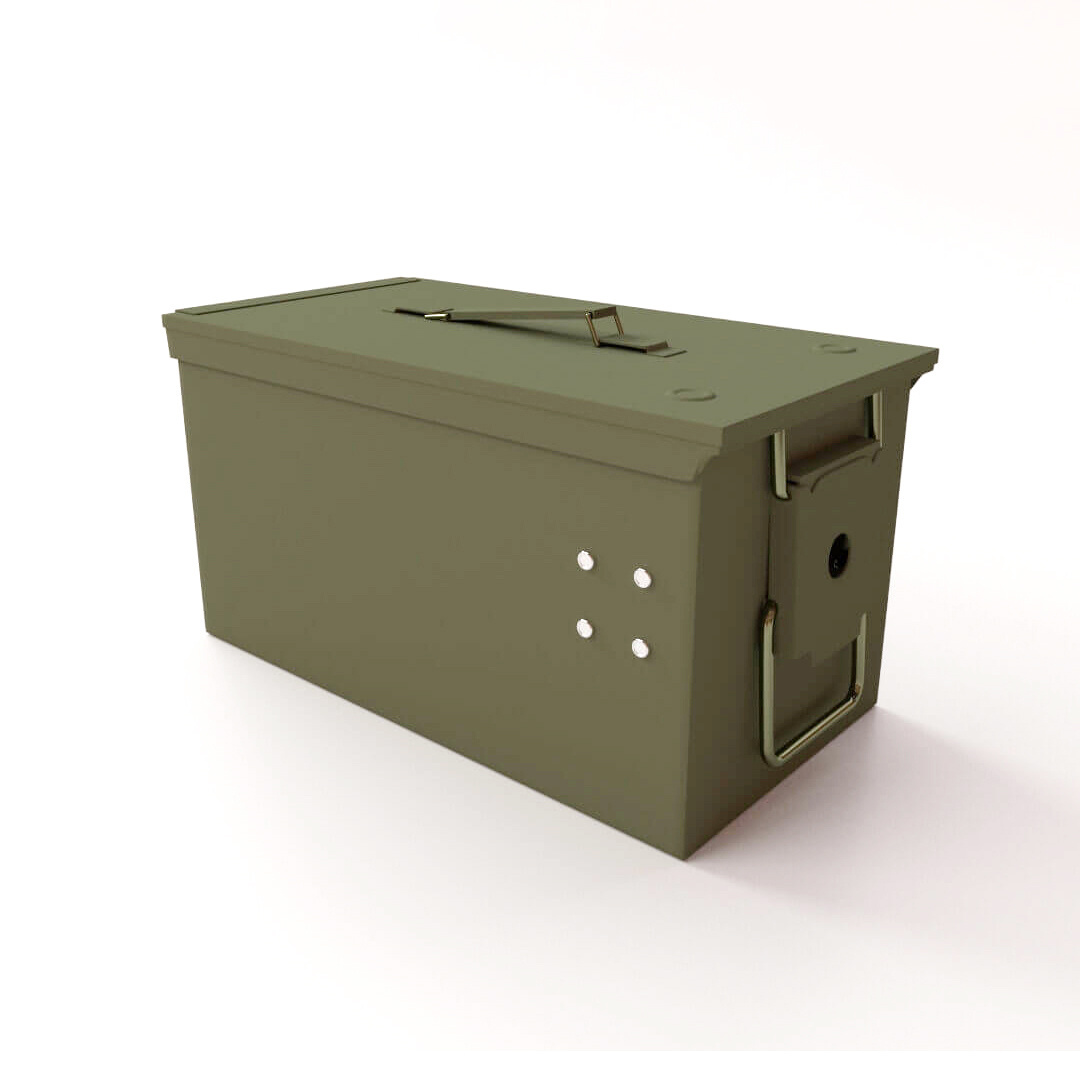 Wholesale Custom 8 30 50 Cal Green M2A1 Ammo Can Metal Powdercoat Box Black