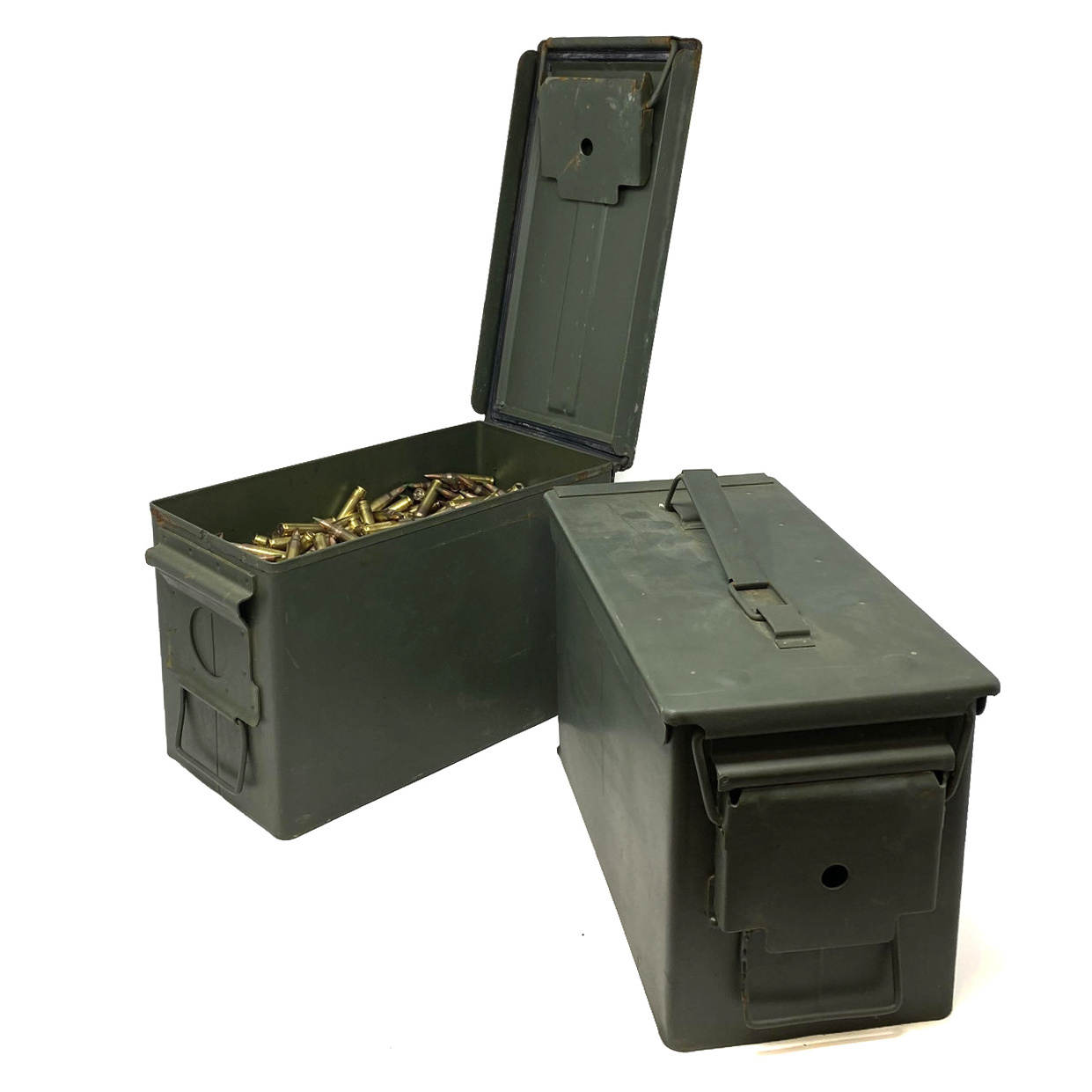 custom size wholesale 30 50 cal metal black ammo can steel box