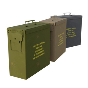 Wholesale Custom 8 30 50 Cal Green M2A1 Ammo Can Metal Powdercoat Box Black