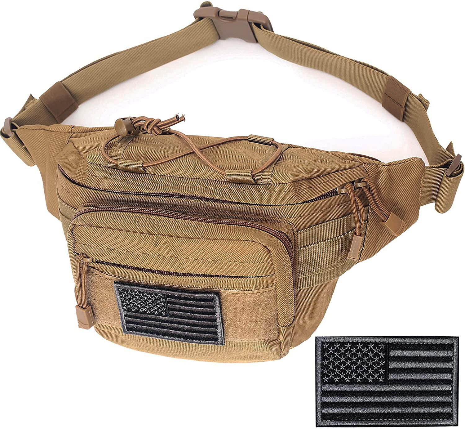 Custom Tactical Fanny Pack, Belt Tactical Waist Bag Hip Belt Bumbag Utility Bags for Outdoor Hiking