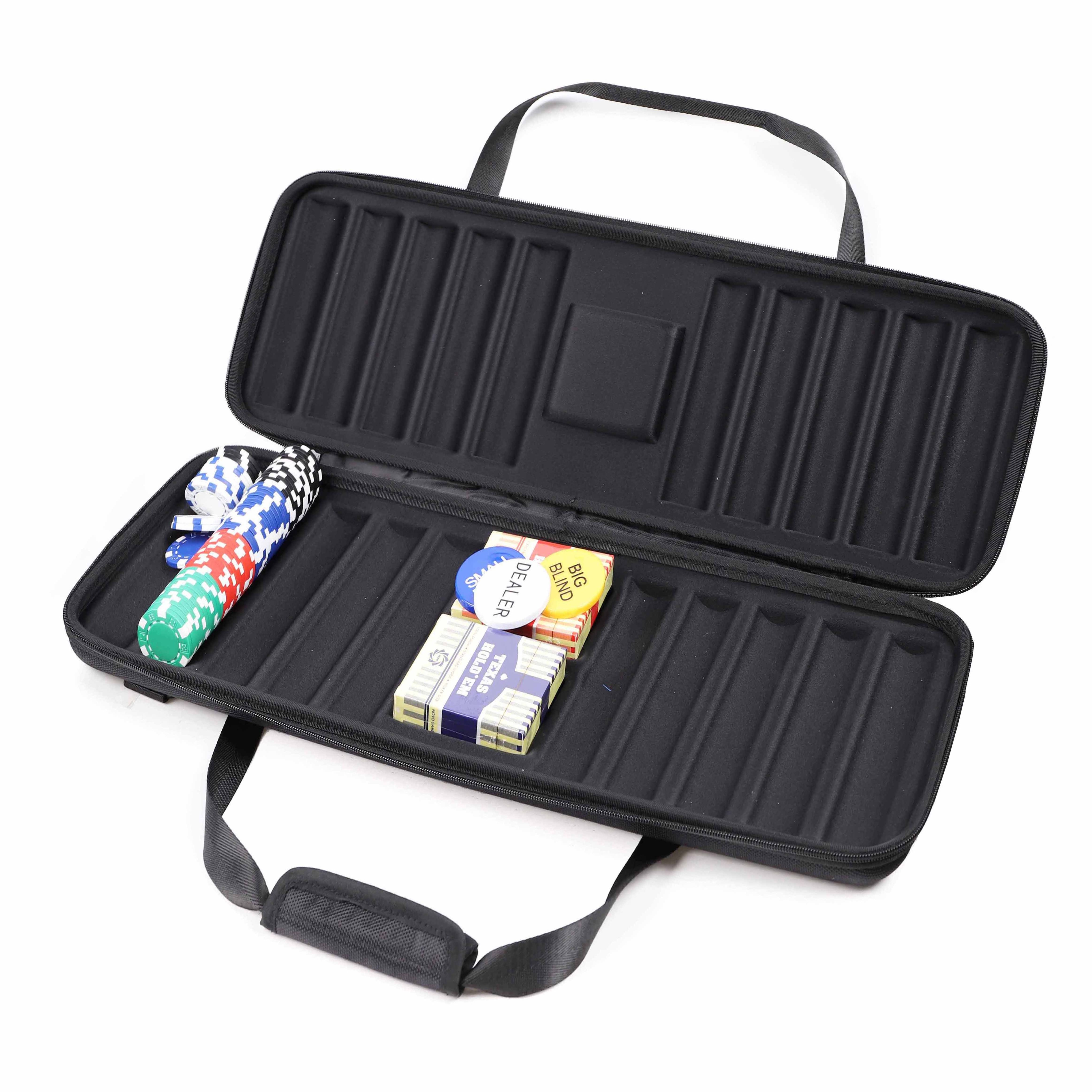 Custom Leather Waterproof EVA Case For 1000 Chips Poker Set, Hard Protective Portable Carrying Poker Chip Case