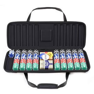 Custom Storage EVA Case For 1000 Chips Poker Set, Hard Protective Portable Carrying Poker Chip Case