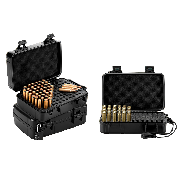 Custom Waterproof Hard Shell Protective Tactical Bullet Box Storage Carrying Plastic 9mm Ammo Case