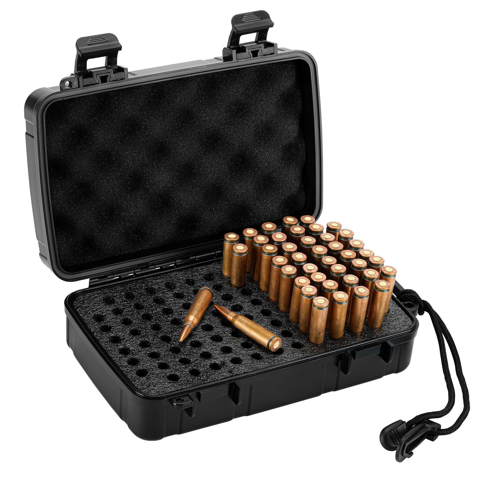 Custom Waterproof Hard Shell Protective Tactical Bullet Box Storage Carrying Plastic 9mm Ammo Case