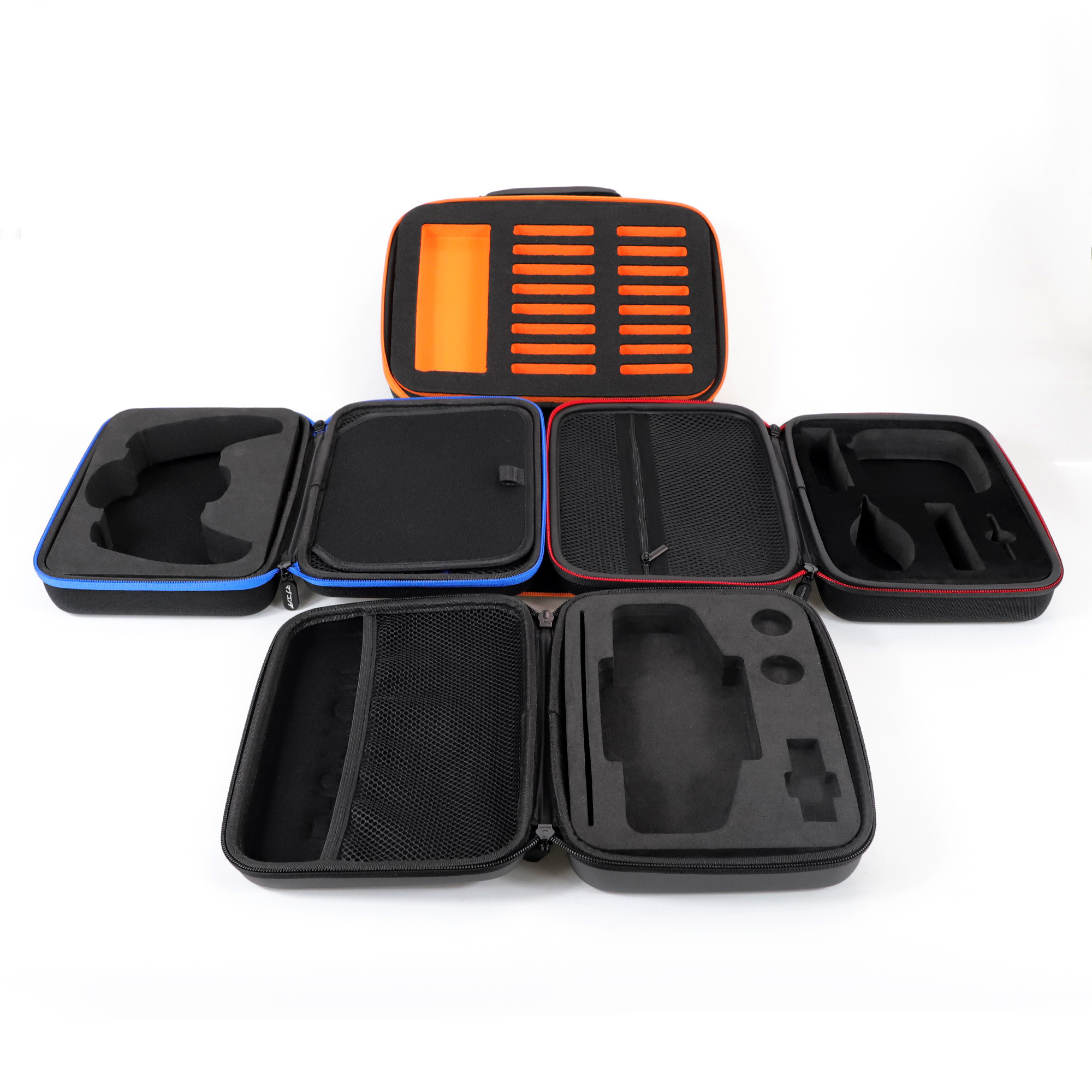 Custom Zippered Soft EVA Tool Box Case With Foam Inserts, Miniature Carrying Case