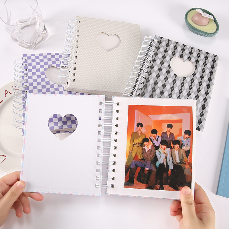 Photo album DIY paper coin album 25 sheets self adhesive scrapbook album for instax mini 4 inch photos photo book baby gift sets