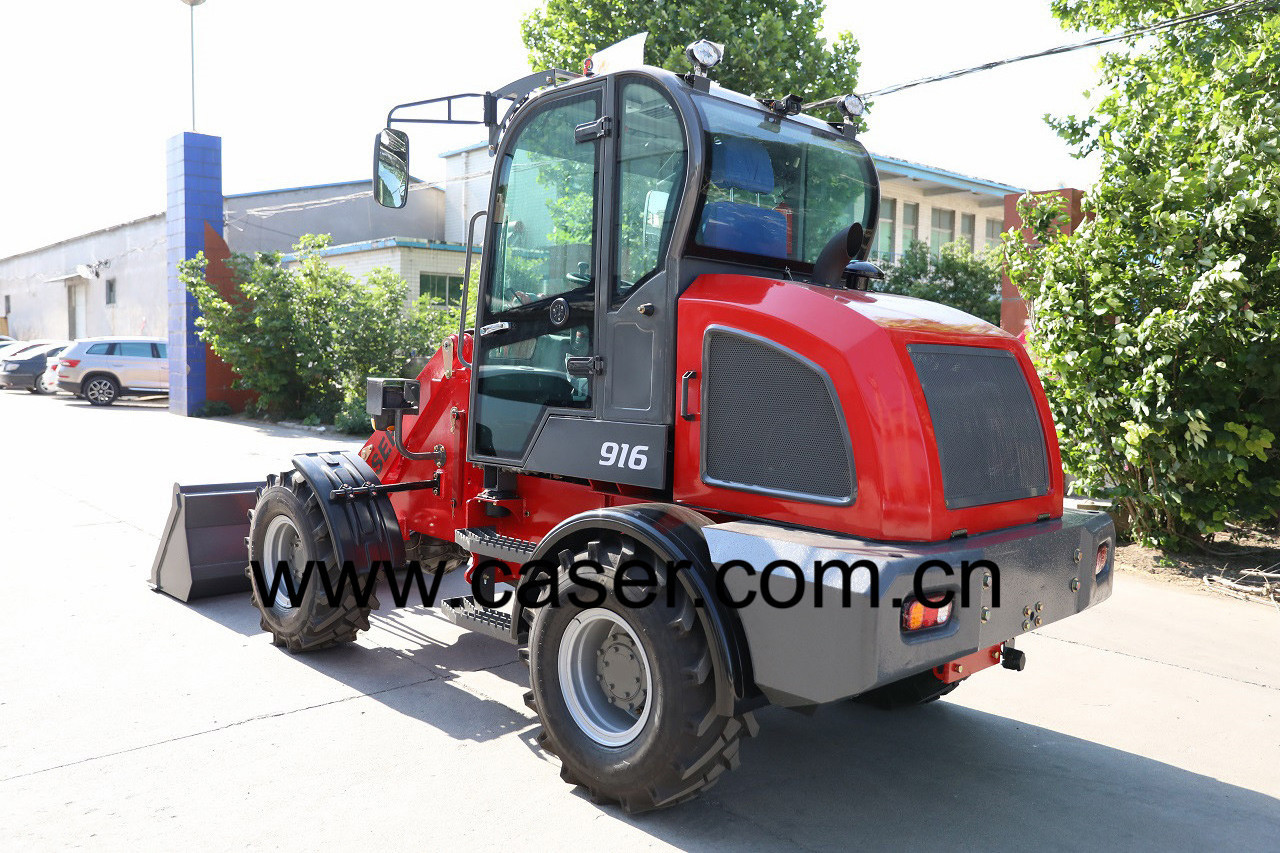 Brand new best quality CASER Articulated ZL16 cheap mini front farm garden avant small wheel loader with fork