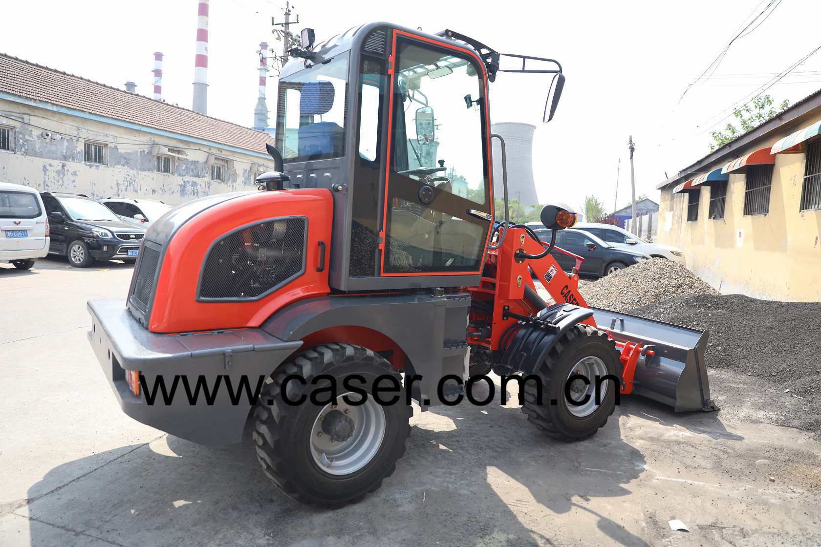 QINGZHOU CASER China whole sale mini bulldozer 1 ton front wheel loader with snow plows  CASER ZL10