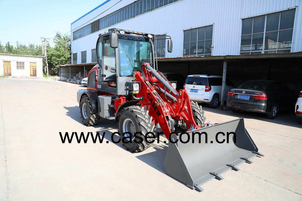 Brand new best quality CASER Articulated ZL16 cheap mini front farm garden avant small wheel loader with fork