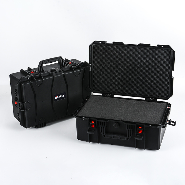 GLARY waterproof hand gun safe case hard plastic travel gun case box for equipment stackable durable gun case storage box