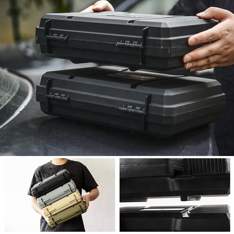 GLARY portable plastic hand gun case with foam reliable durable cases for gun packaging wholesale gun case box with TSA lock