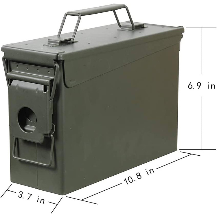 GLARY metal hard ammo box case fireproof waterproof strong sealing durable ammo box field ammo box heavy-duty storage case