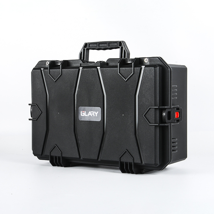 GLARY waterproof hand gun safe case hard plastic travel gun case box for equipment stackable durable gun case storage box