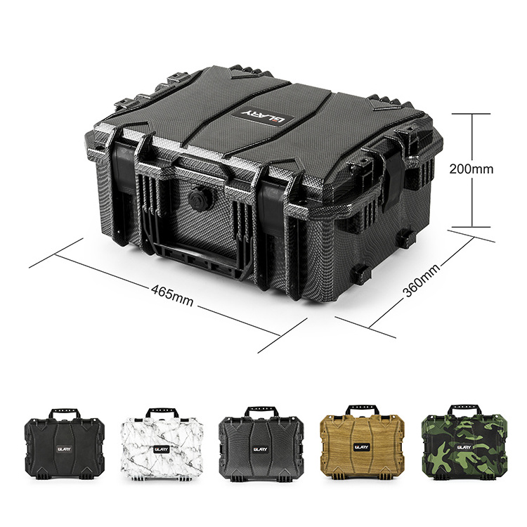 GLARY wholesale tactical hand gun case box hard shell gun storage case box with custom foam rugged gun case equipment box