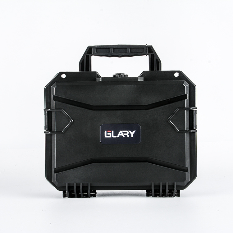 GLARY high quality hard gun case organizer waterproof plastic hand gun case box stackable gun equipment protective case box