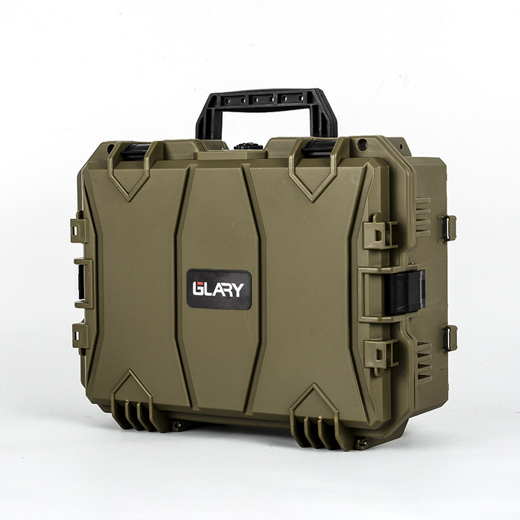 GLARY wholesale tactical hand gun case box hard shell gun storage case box with custom foam rugged gun case equipment box