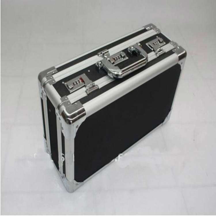 Wholesale Customized Protective black gun case Hard double side opening aluminum gun case carry case With combination locks