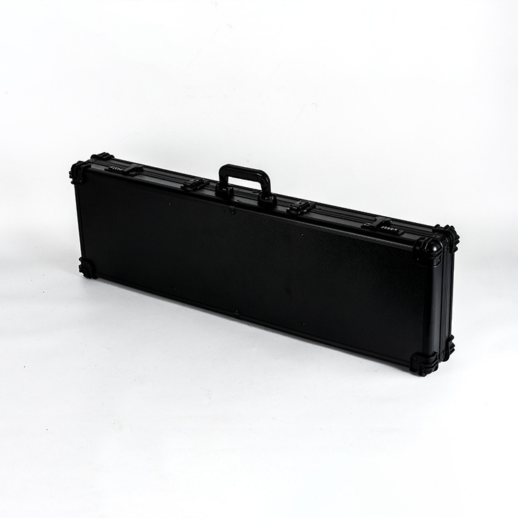 GLARY wholesale stackable gun case boxs with coded locks black scratchproof aluminum gun box tool case for universal usage