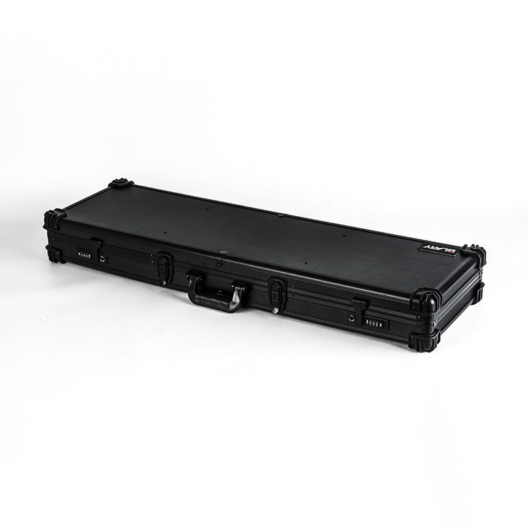 GLARY wholesale stackable gun case boxs with coded locks black scratchproof aluminum gun box tool case for universal usage