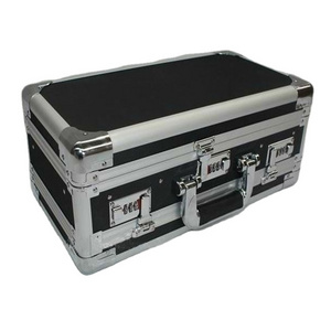 Wholesale Customized Protective black gun case Hard double side opening aluminum gun case carry case With combination locks