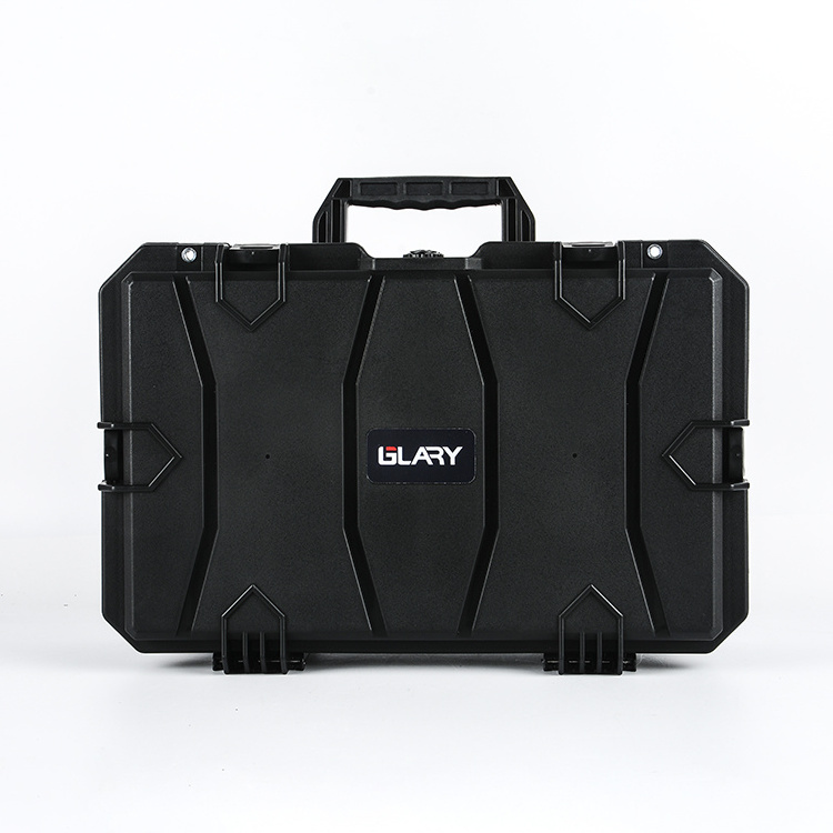 GLARY waterproof hand gun safe case hard plastic travel gun case box for equipment stackable durable gun case storage box