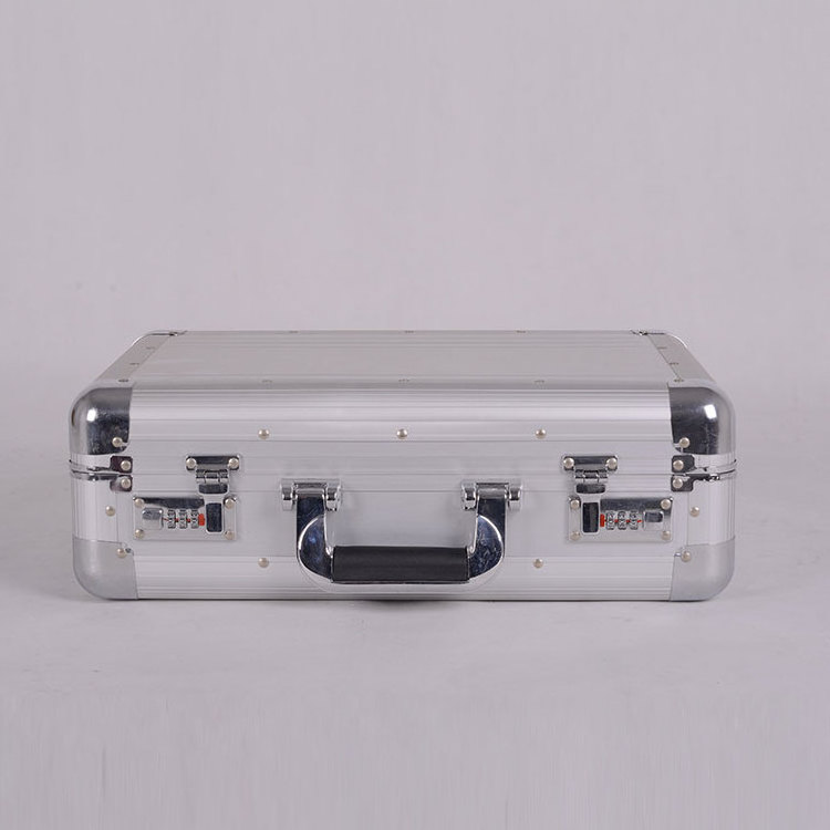 Slim luxury fireproof waterproof  aluminum hardware briefcase tool box