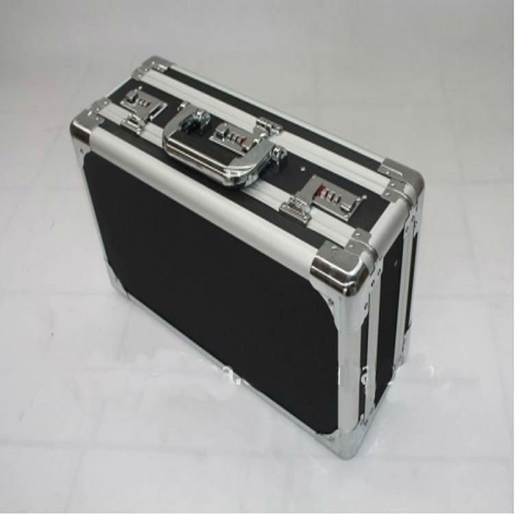 Wholesale Customized Protective black gun case Hard double side opening aluminum gun case carry case With combination locks