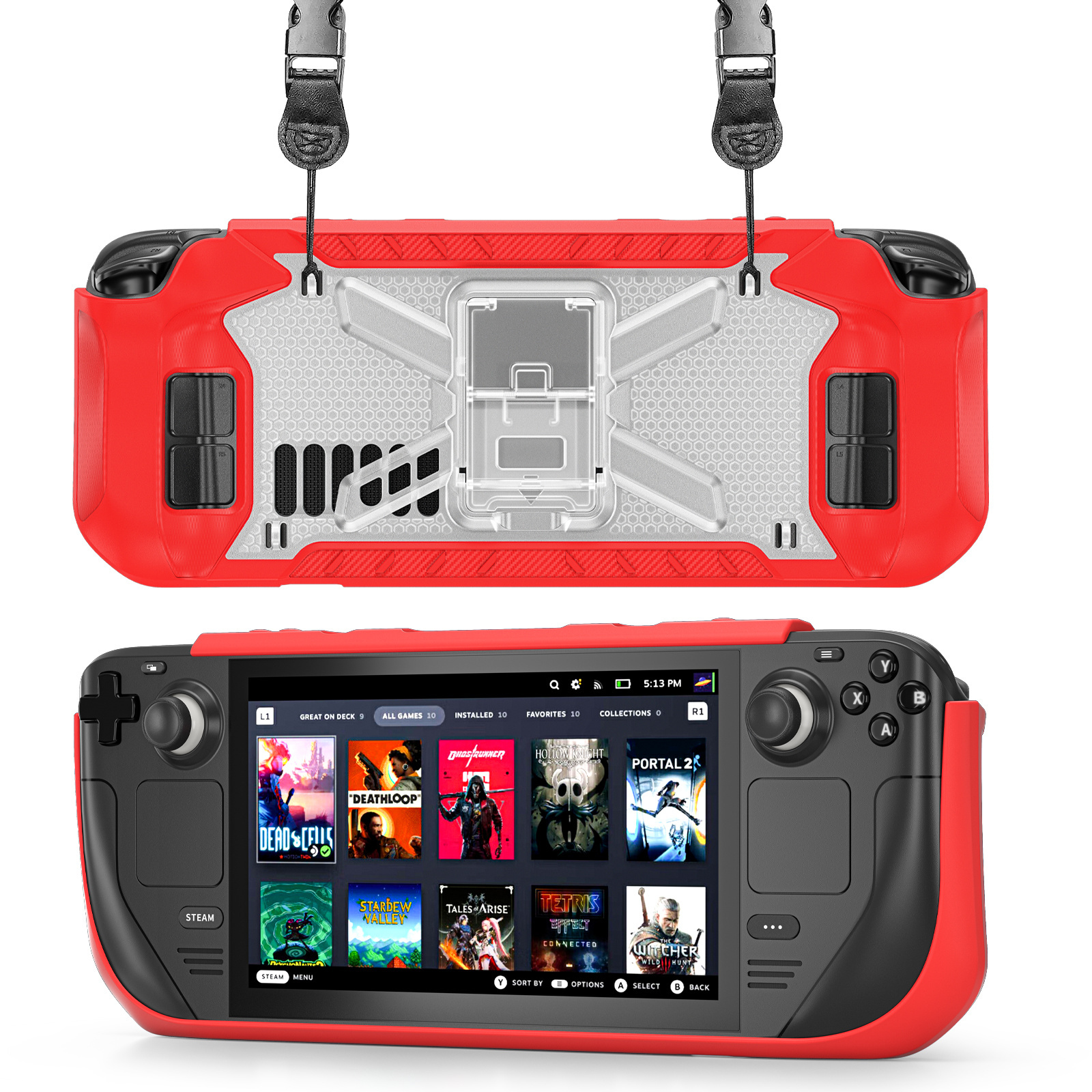 Hot Selling Protective TPU Case Cover Shockproof Shell For Steam Deck Console with Kickstand