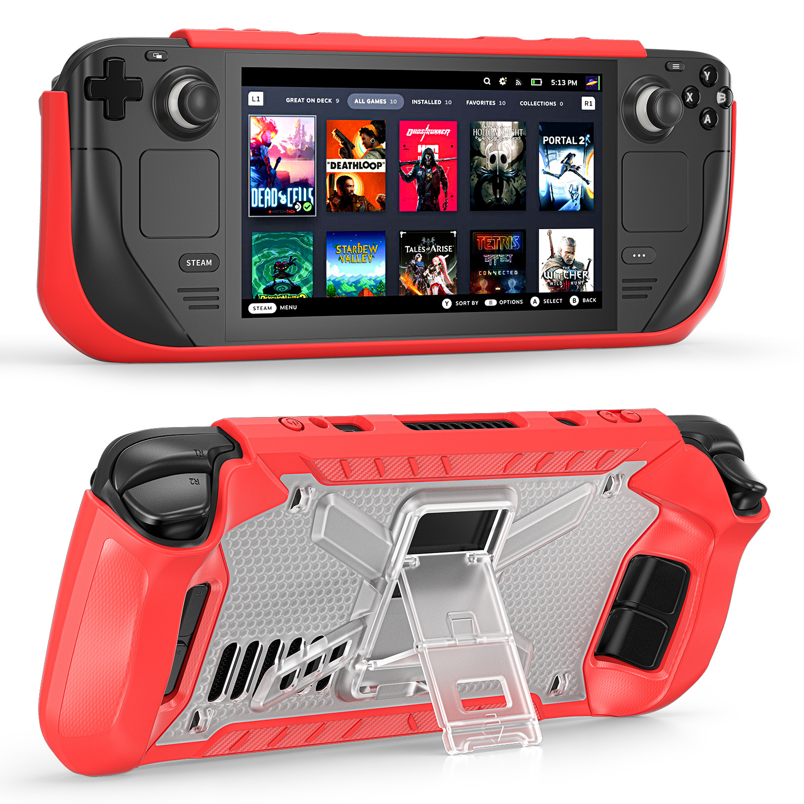 Hot Selling Protective TPU Case Cover Shockproof Shell For Steam Deck Console with Kickstand