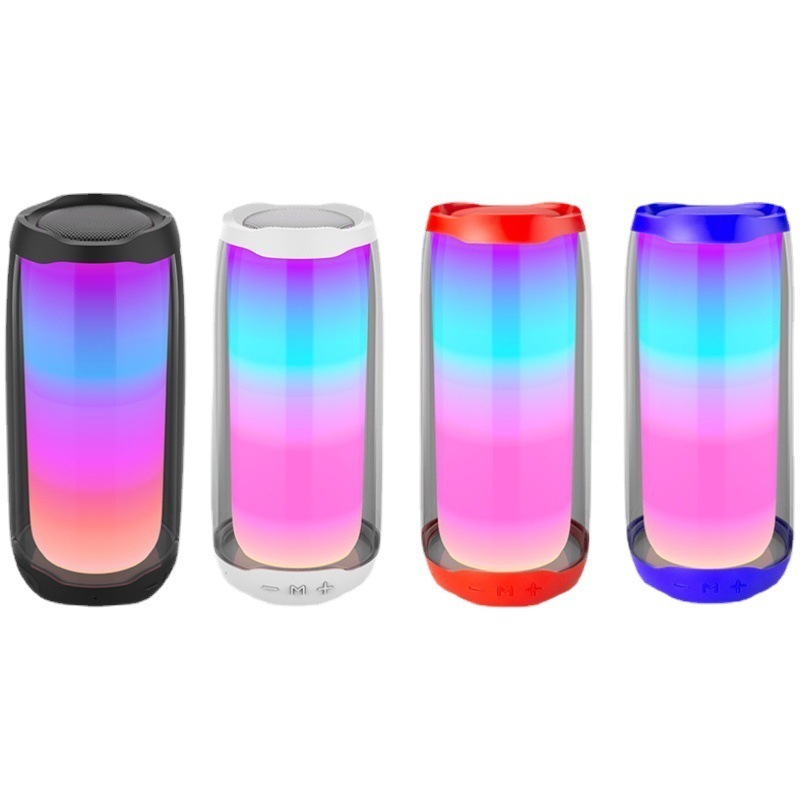 Wireless Speaker Pulsating L4 LED Luminous Speaker - Outdoor Audio Subwoofer, Colorful