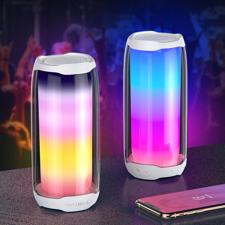 Wireless Speaker Pulsating L4 LED Luminous Speaker - Outdoor Audio Subwoofer, Colorful