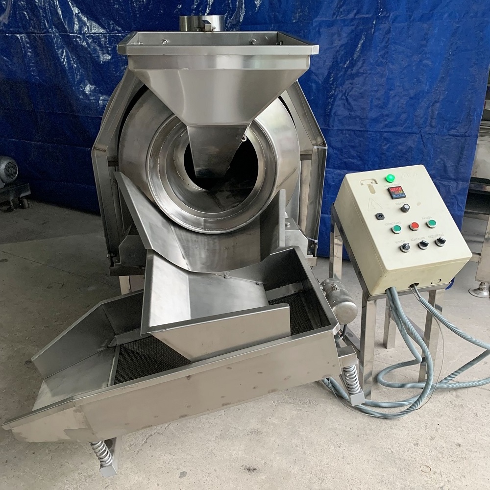 Stainless steel automatic cashew roasting machine auto cashew nut gas or electric roaster machinery cheap price for sale