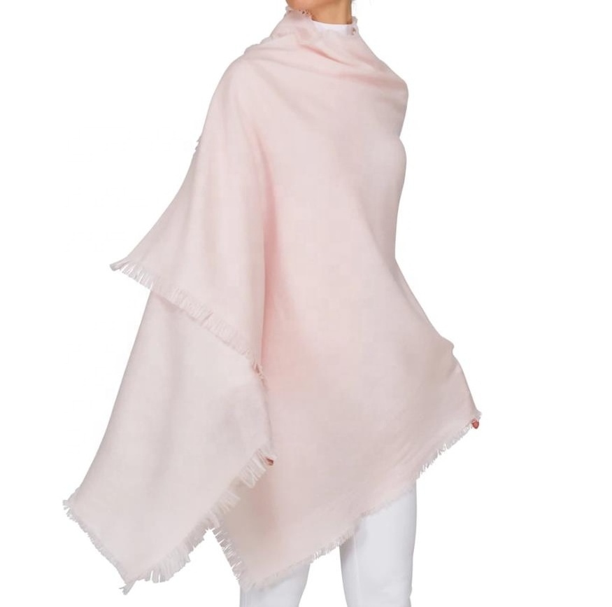 Solid Color European Women's Pure Weave Cashmere Scarves Woven Shawl Ladies Wrap Winter Spring Autumn