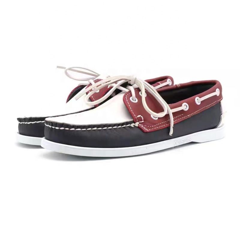 Men Classic Moccasins Boat Shoes Custom Your ODM Genuine Leather Driving Shoes Men Office Shoes Loafers