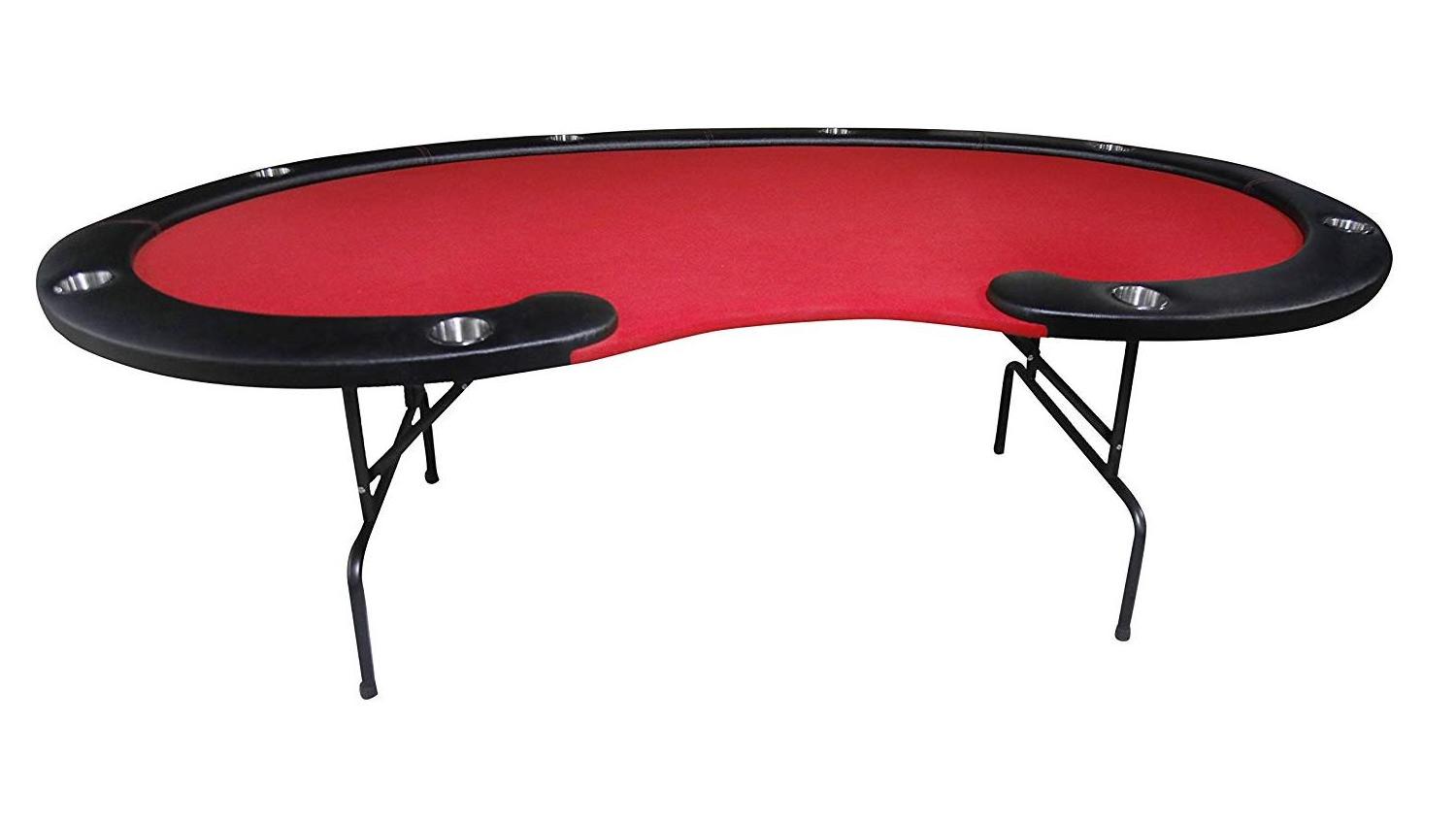 Highroller Professional Poker Table - Oval Shape Folding Table with folding legs and customised design and table felt