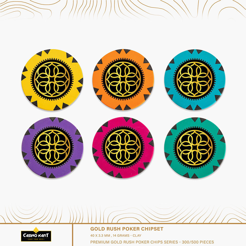 Casino quality clay poker chip with customised colour and logo in lay 14 gm casino chip Europeon poker tour Baccarat Blackjack